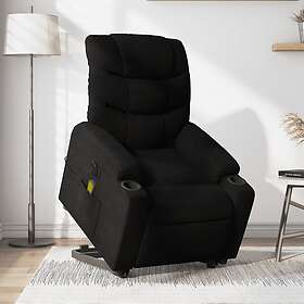 vidaXL Elektrisk massagefåtölj med uppresningshjälp svart tyg 3206674