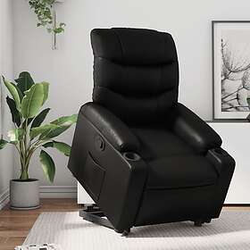 vidaXL Reclinerfåtölj med uppresningshjälp svart konstläder 3206599