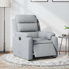 vidaXL Elektrisk reclinerfåtölj ljusgrå tyg 3204956