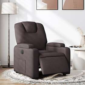vidaXL Elektrisk reclinerfåtölj mörkbrun tyg 3204349