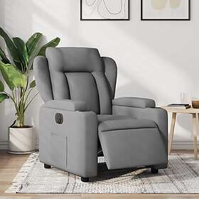 vidaXL Elektrisk reclinerfåtölj ljusgrå tyg 3204458
