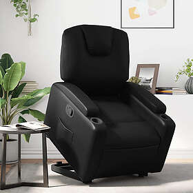 vidaXL Reclinerfåtölj med uppresningshjälp svart konstläder 3204430
