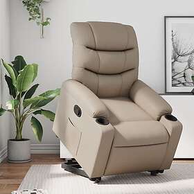 vidaXL Reclinerfåtölj med uppresningshjälp cappuccino konstläder 3206605