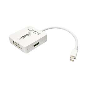 Lindy Mini DisplayPort 1.2 to HDMI, VGA & DVI-D Active Adapter Converter videoko