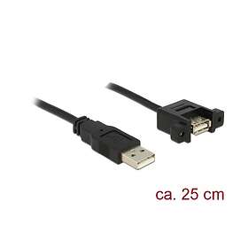 DeLock USB-förlängningskabel USB till USB 25 cm
