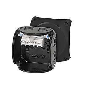 Hensel KF 0402 B Kopplingsdosa svart, IP66, glasfiber, 2.5 mm² 104x104 mm