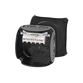 Hensel KF 0202 B Kopplingsdosa svart, IP66, glasfiber, 2,5 mm² 93x93 mm, 5-pack