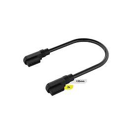 Corsair iCUE Link Kabel 2x 135mm /m Slim 90° (svart)