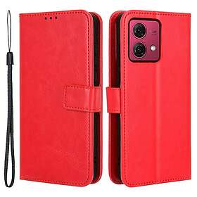 Skalo Motorola Moto G84 5G Plånboksfodral i PU-Läder Röd