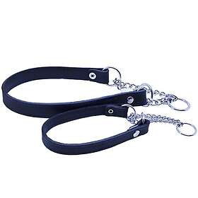 Alac Läderhalsband Halvstryp 1,8x55 Cm Svart