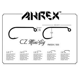 Ahrex Hooks FW554 CZ Mini Jig Barbed #12