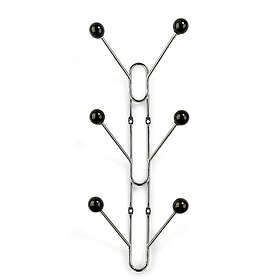 Habo Klädhängare Benny 6-krok Sort/Krom