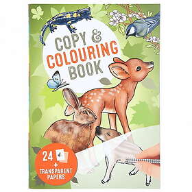 Top Model Målarbok Copy & Colouring Book – rita och kalkera djur 24 transparenta ark