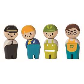 PlanToys Ekologiska Trädockor Service Crew