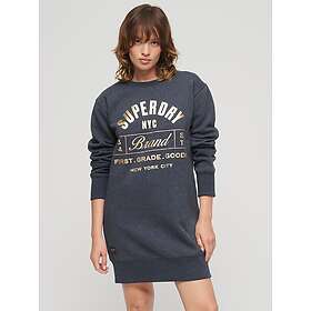 Superdry Luxe Metallic Logo Long Sleeve Short Dress (Femme)