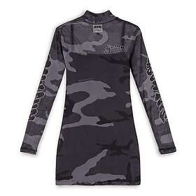 Grimey Tusker Temple Micro Mesh Long Sleeve Short Dress