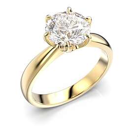 Classic Festive 23 enstens diamantring gult guld 2,00ct 686-200-KK