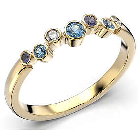 Diamant Festive Drop Blue carmosering 644-015B-KK