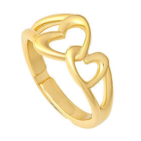Lucky Lempikoru hjärtring reglerbar guldpläterad 56 051 00 180