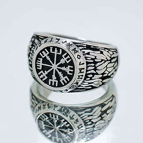Northern Viking Jewelry Rune Vegvisir ring NVJSO021-205