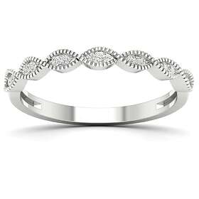 Lykka Elegance alliansring i vittguld med navettram -165