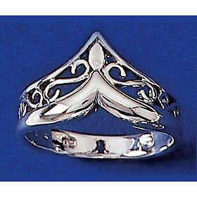 Lykka chevron filigran silver ring för damer 17,20mm 54
