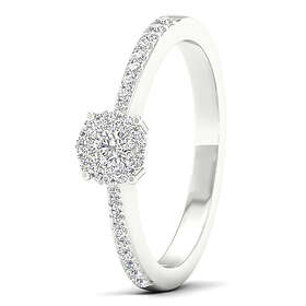 Lykka Elegance sidosten diamantring i vitguld 0,25 ct-165