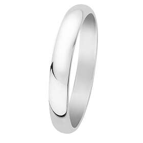 Lykka Casuals slät silverring halvrund 3 mm