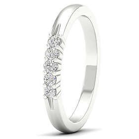 Lykka Elegance diamant alliansring i vitguld 0,14 ct-185