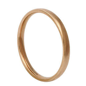Lykka Strong roseguldfärgad halvrund slät stålring 2,5 mm-23