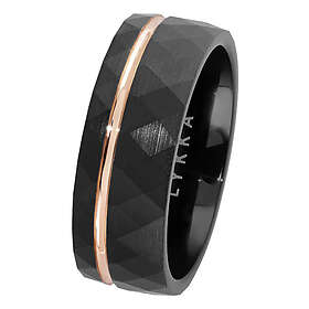 Lykka Strong tvåfärgad svart tungsten ring 8 mm-18,9