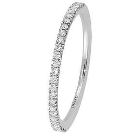 Lykka Elegance halvallians diamantring i vitguld 0,12 ct-160