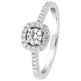 Lykka Halo sidostens diamantring i vitguld-165