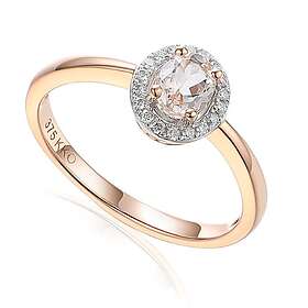 Lykka Elegance rose guld morganit-diamantring 175