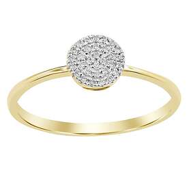 Lykka Elegance pave diamantring i gulguld 0,08 ct 175