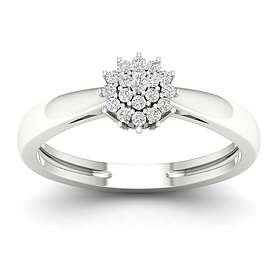 Lykka Elegance Flower cathedral vitguld diamantring -160