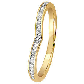 Lykka Elegance chevron diamantring i gulguld-170