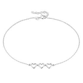 Lykka Hearts hjärtankelkedja silver