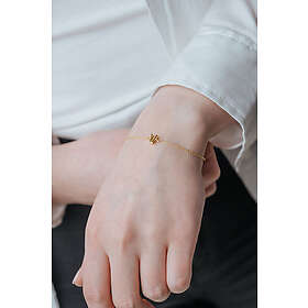 Lykka Symbols guldpläterad bokstavsarmband silver, V