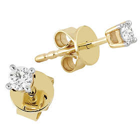 Lykka Diamantörhängen i gulguld 3,5 mm