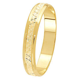 Lykka Exclusive diamantslipad förlovningsring i gulguld 4 mm-160