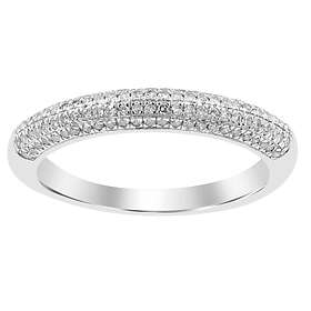 Lykka Elegance trippel rad diamantring i vitguld 0,32 ct 185