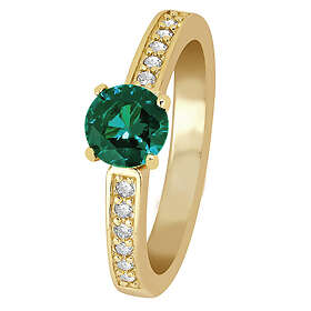 Lykka Casuals flerstens guldpläterad silverring-180