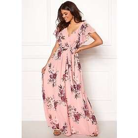 Goddiva Flutter Floral Maxi Dress