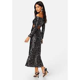 Forever New Farrah Sequin Cut Out Back Dress