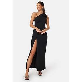John Zack One Shoulder Bow Maxi Dress