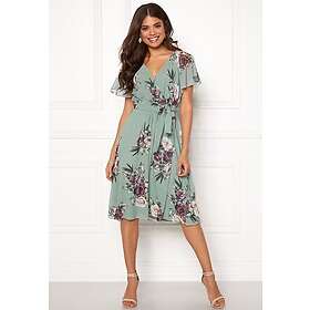 Goddiva Floral Flutter Midi Dress