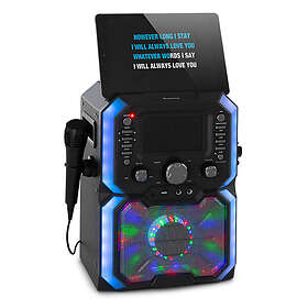 Auna Rockstar Plus Karaokeanläggning karaokemaskin bluetooth USP CD LED-show RCA