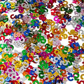 Globos Europe Bordskonfetti Siffra Färgmix Metallic Siffra 50