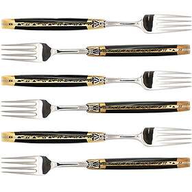 Horn Gaffelset 6 Dele , Mässing